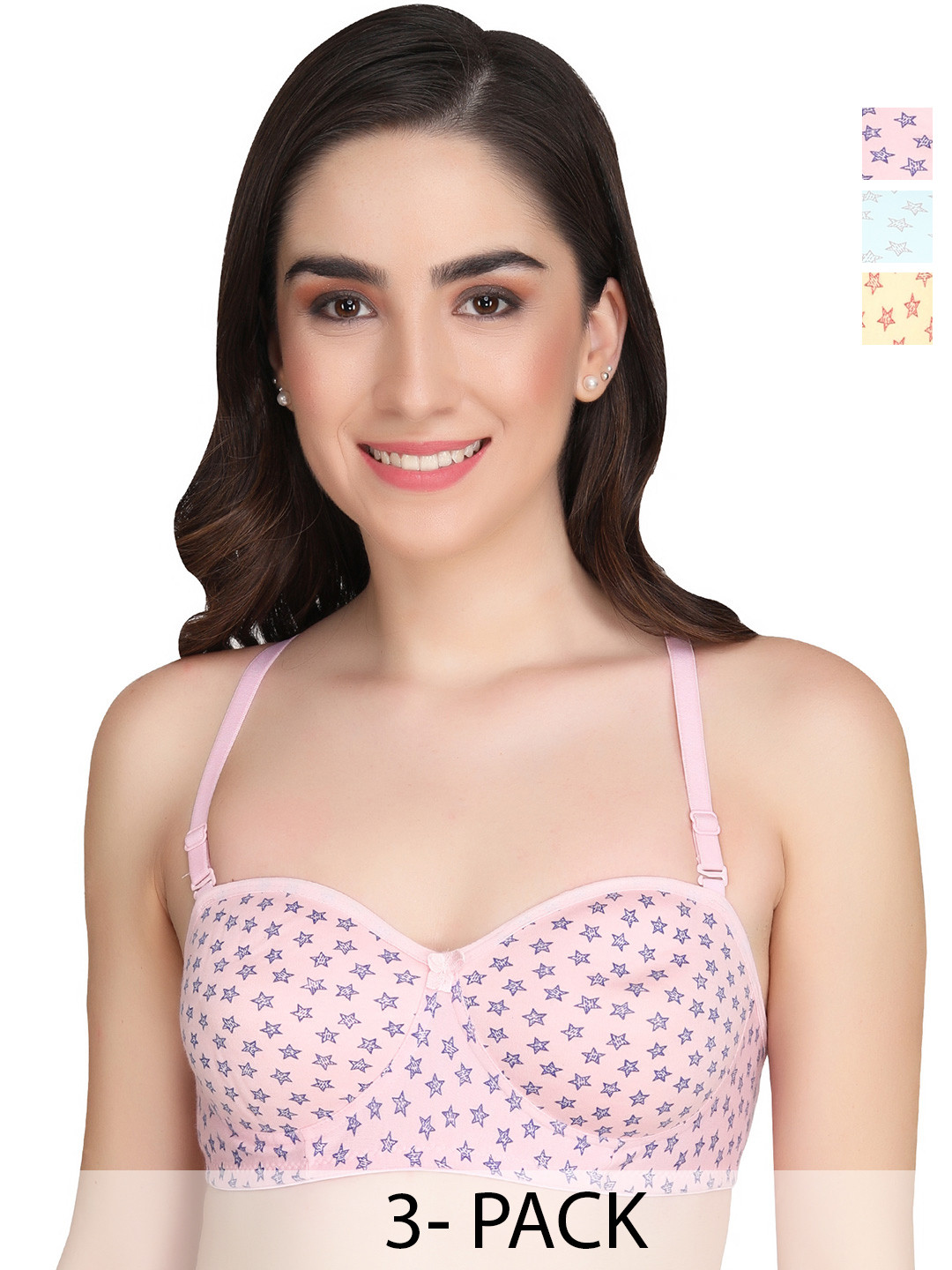 

Liigne Multicoloured Bra Half Coverage Lightly Padded, Blue