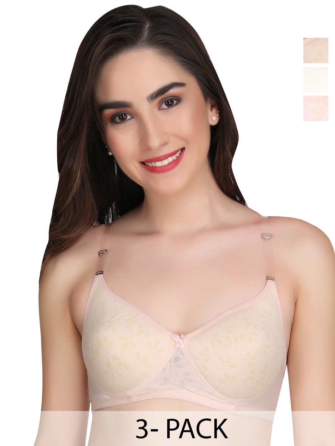 

Liigne Multicoloured Bra Full Coverage Lightly Padded, Yellow