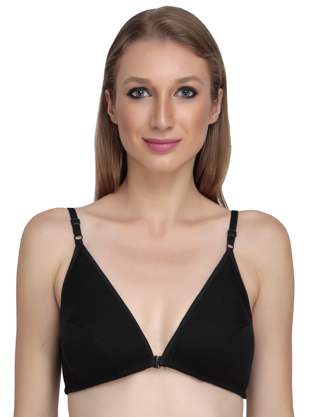 

Liigne Full Coverage Cotton Bra, Black