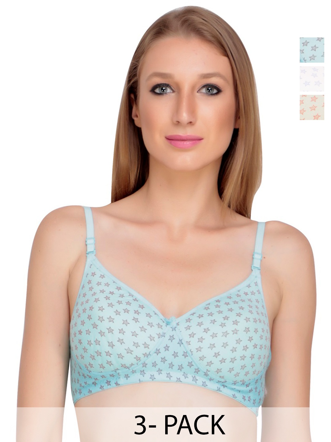 

Liigne Multicoloured Bra Full Coverage Lightly Padded, Pink