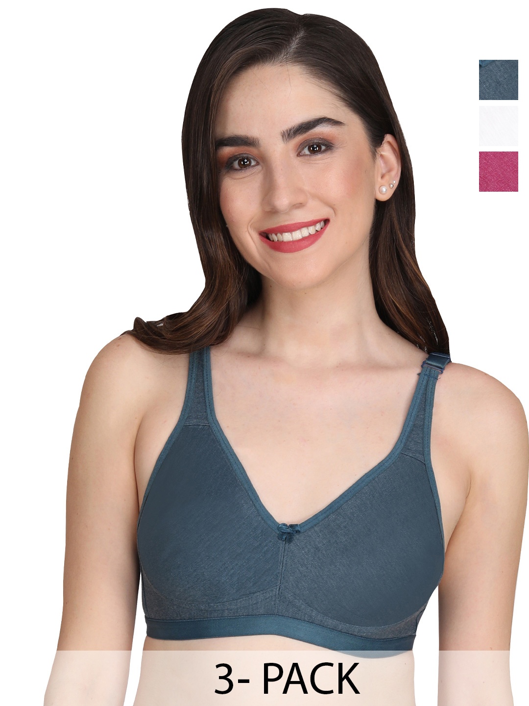 

Liigne Multicoloured Bra Full Coverage, Teal