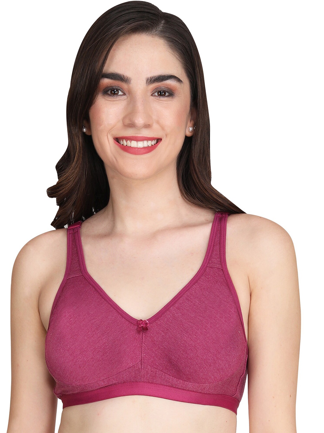 

Liigne Full Coverage Non-Padded Everyday Bra With All Day Comfort, Pink