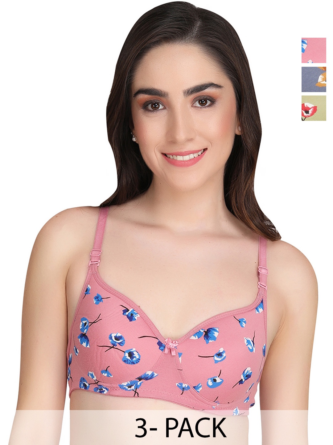 

Liigne Multicoloured Bra Full Coverage Lightly Padded, Green