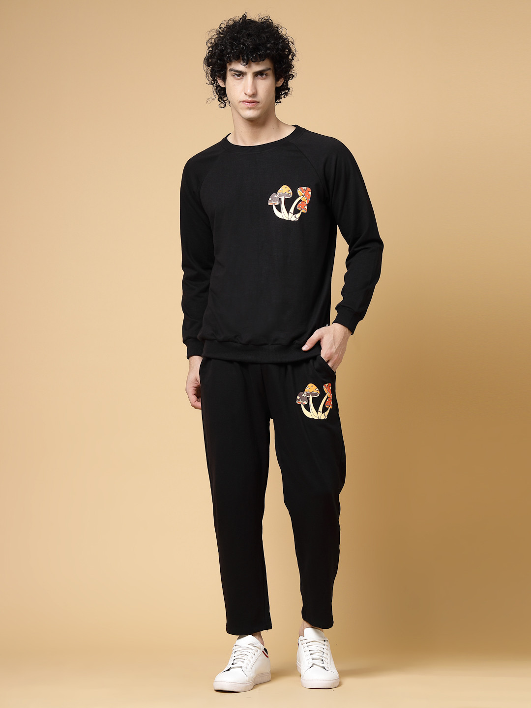 

Rigo Graphic Printed Oversized-Fit Tracksuits, Black