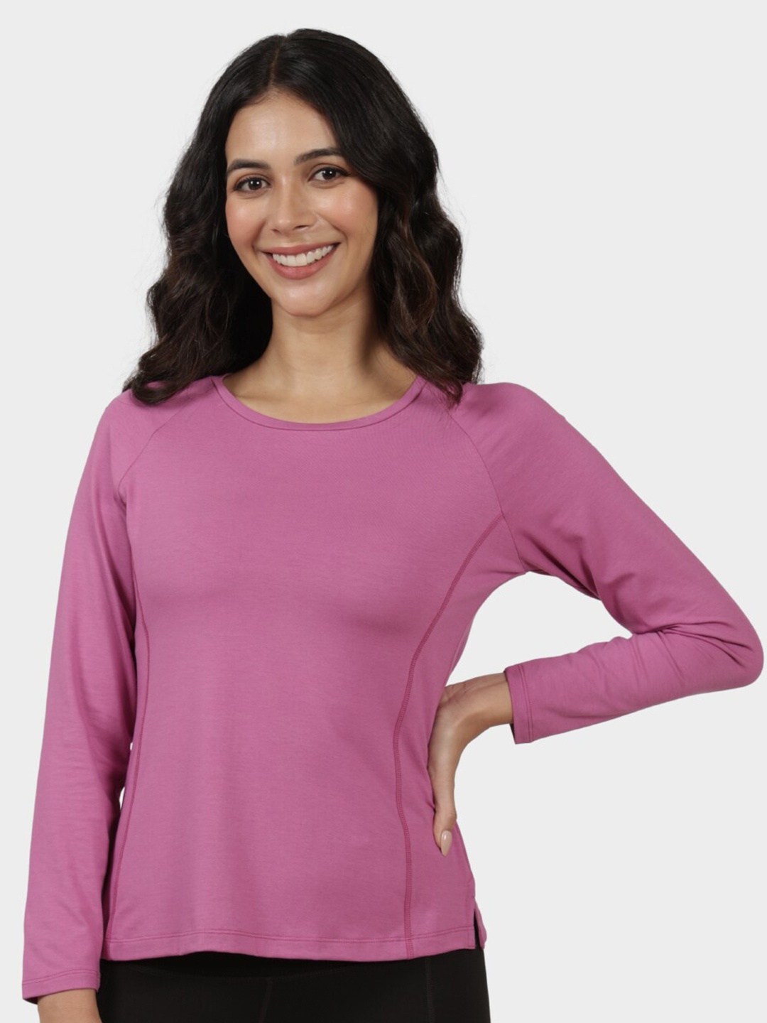 

Blissclub Long Sleeves Softest Supima Cotton T-shirt, Purple