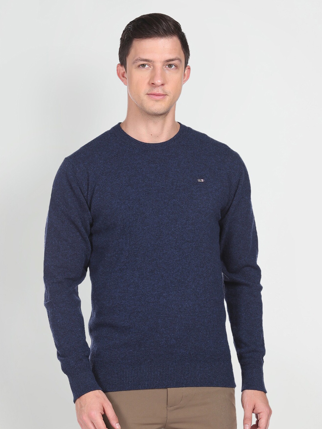 

Arrow Sport Round Neck Long Sleeves Pullover Sweater, Blue
