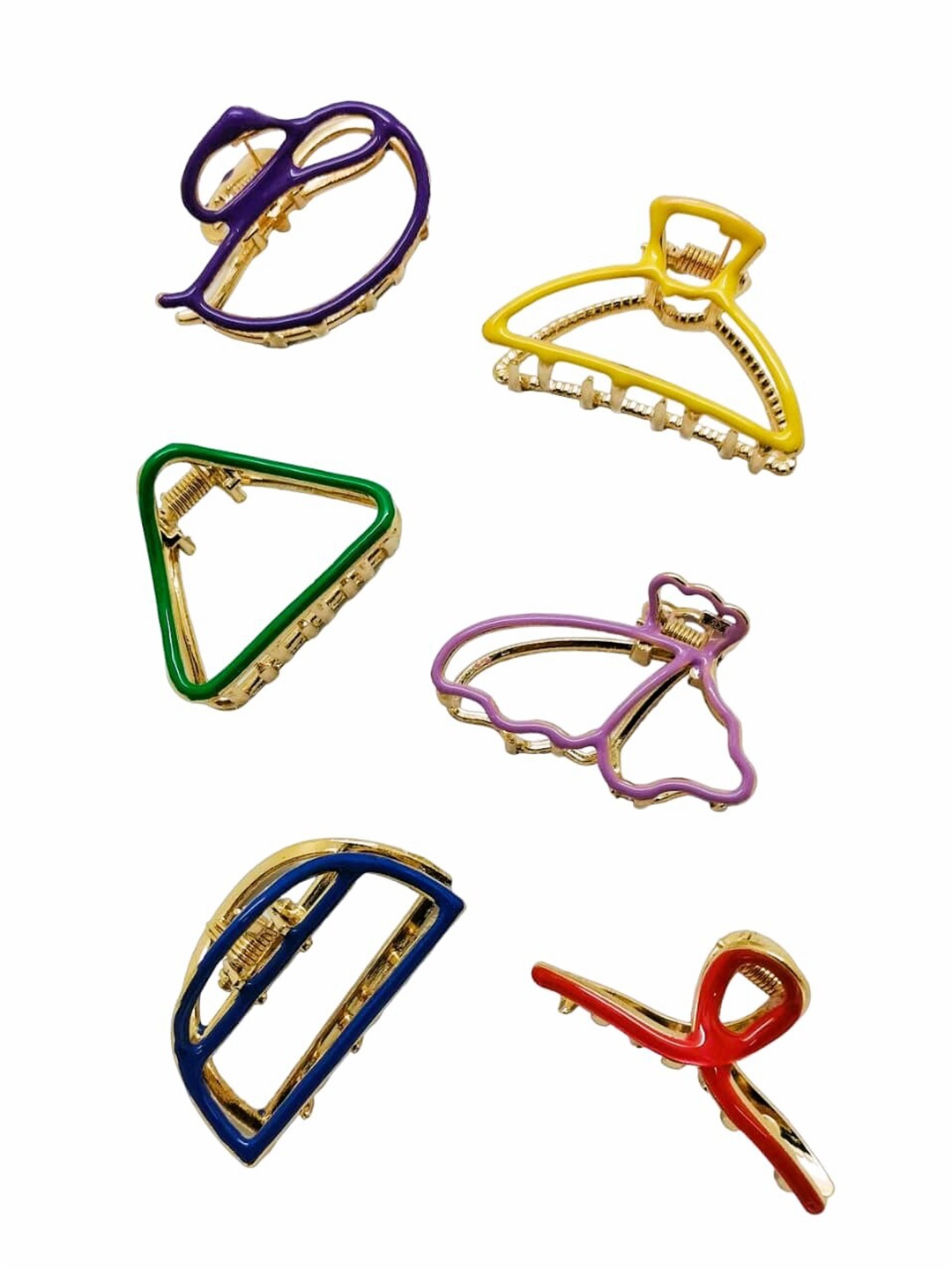 

FEMMIBELLA Women Set Of 6 Claw Clip, Purple