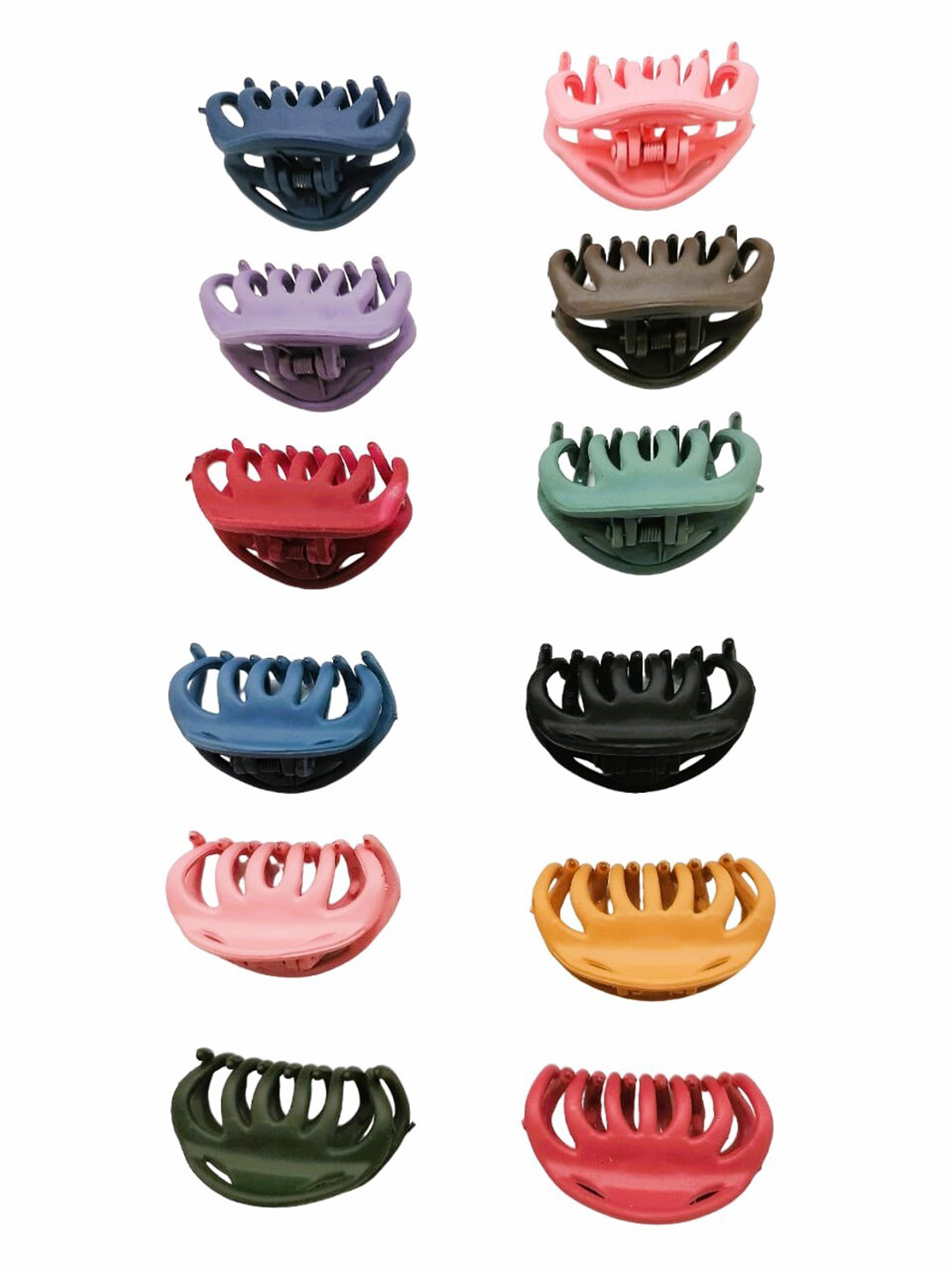 

FEMMIBELLA Set Of 12 Claw Clips, Red