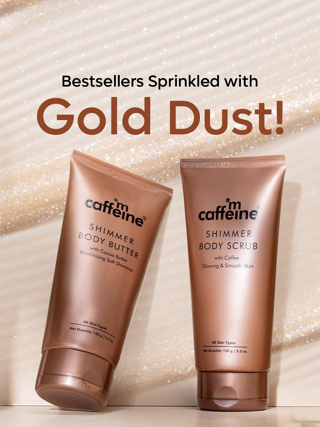 

MCaffeine Shimmer Body Polishing Kit, Gold