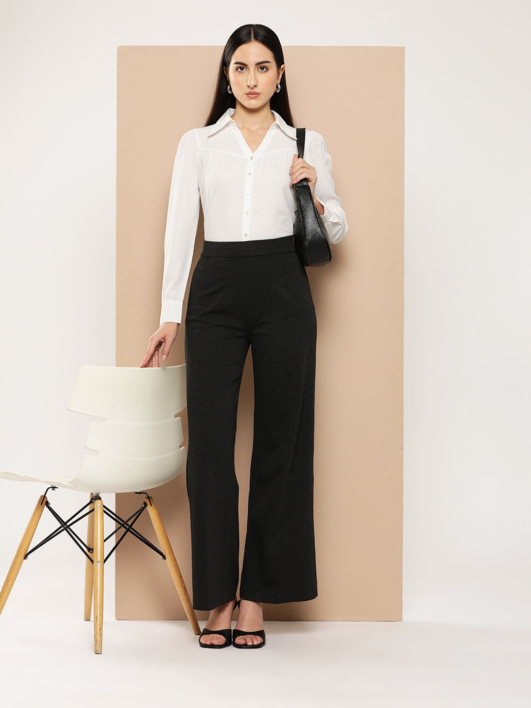 

her by invictus Full Sleeves Casual Shirt, White
