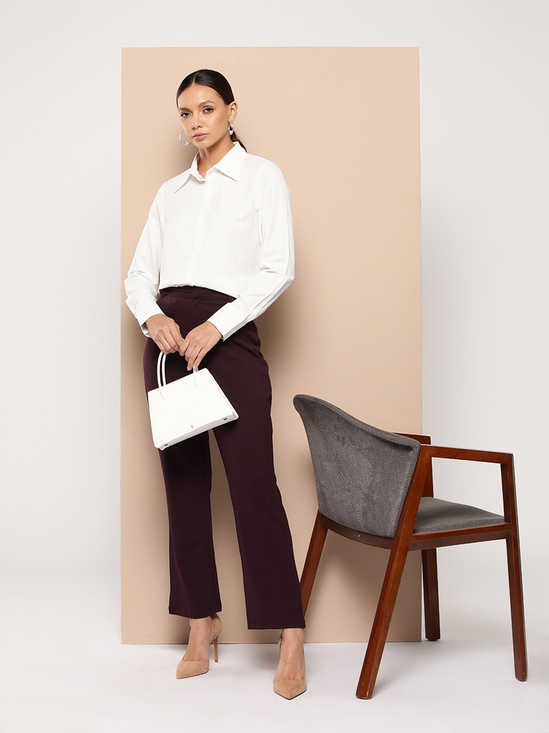 

her by invictus Opaque Formal Shirt, White