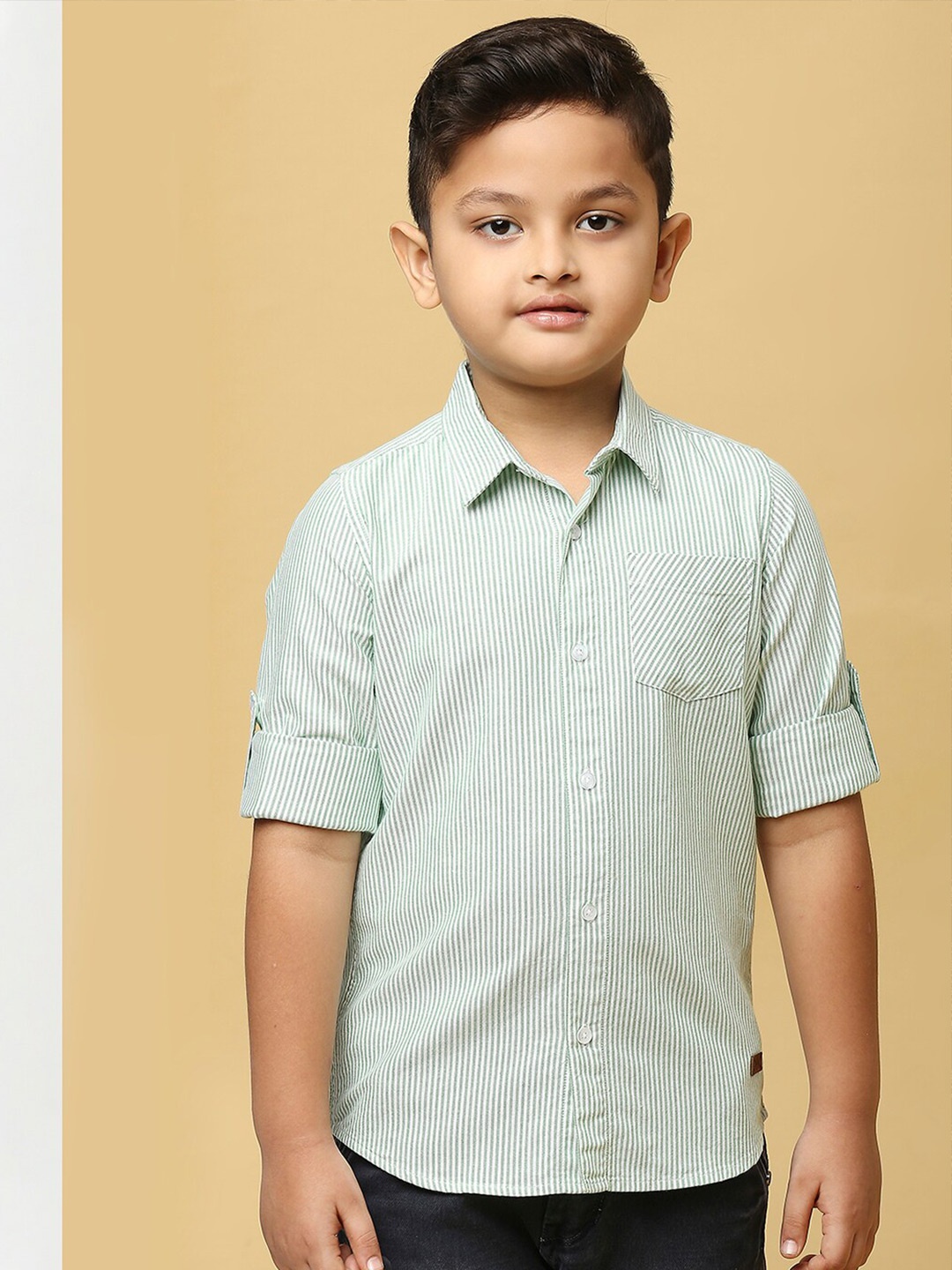 

Killer Boys Pinstripes Smart Oxford Organic Cotton Casual Shirt, Sea green