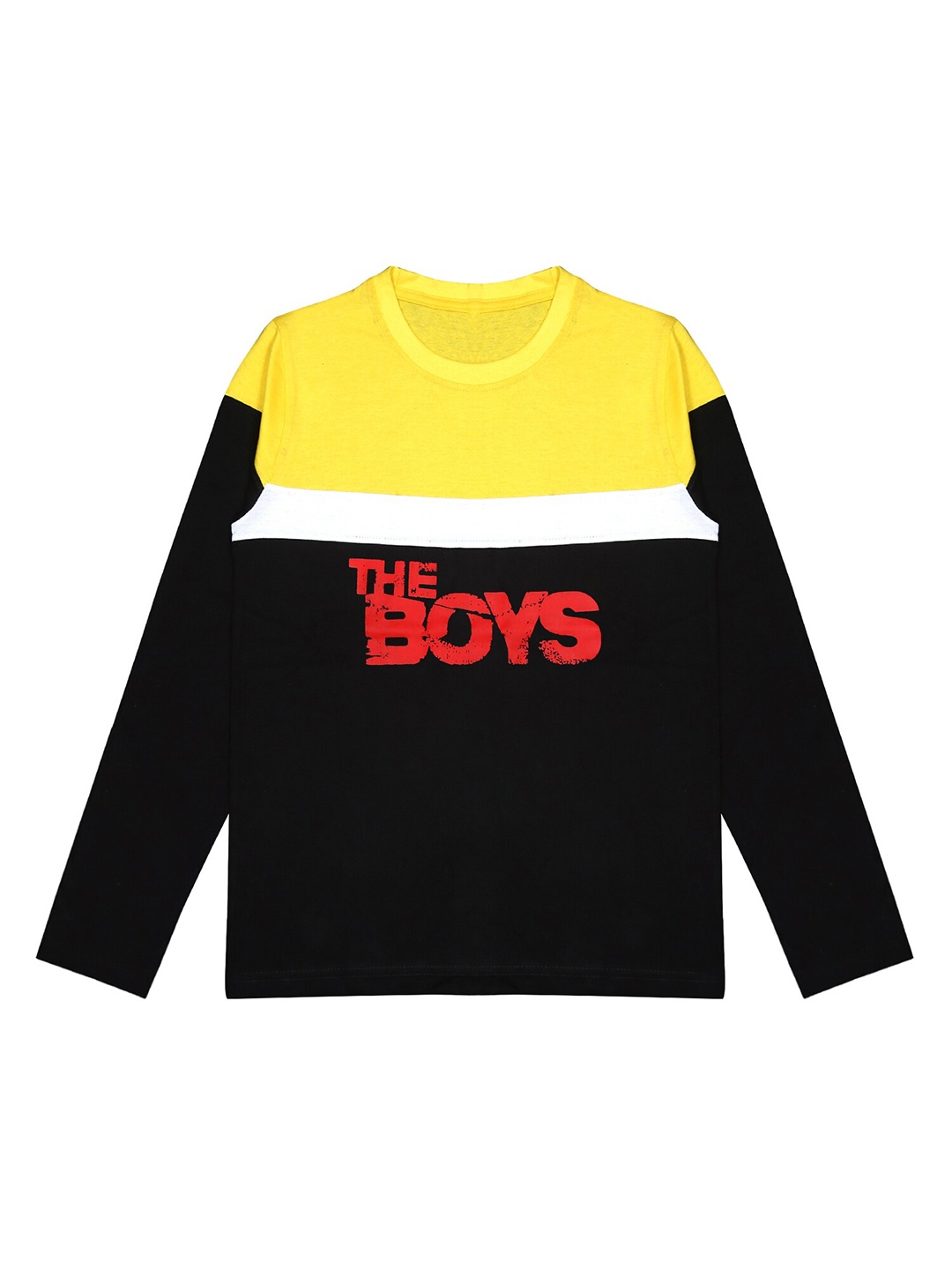 

CoolTees4U Boys The Boys Colorblocked Cotton T-shirt, Black
