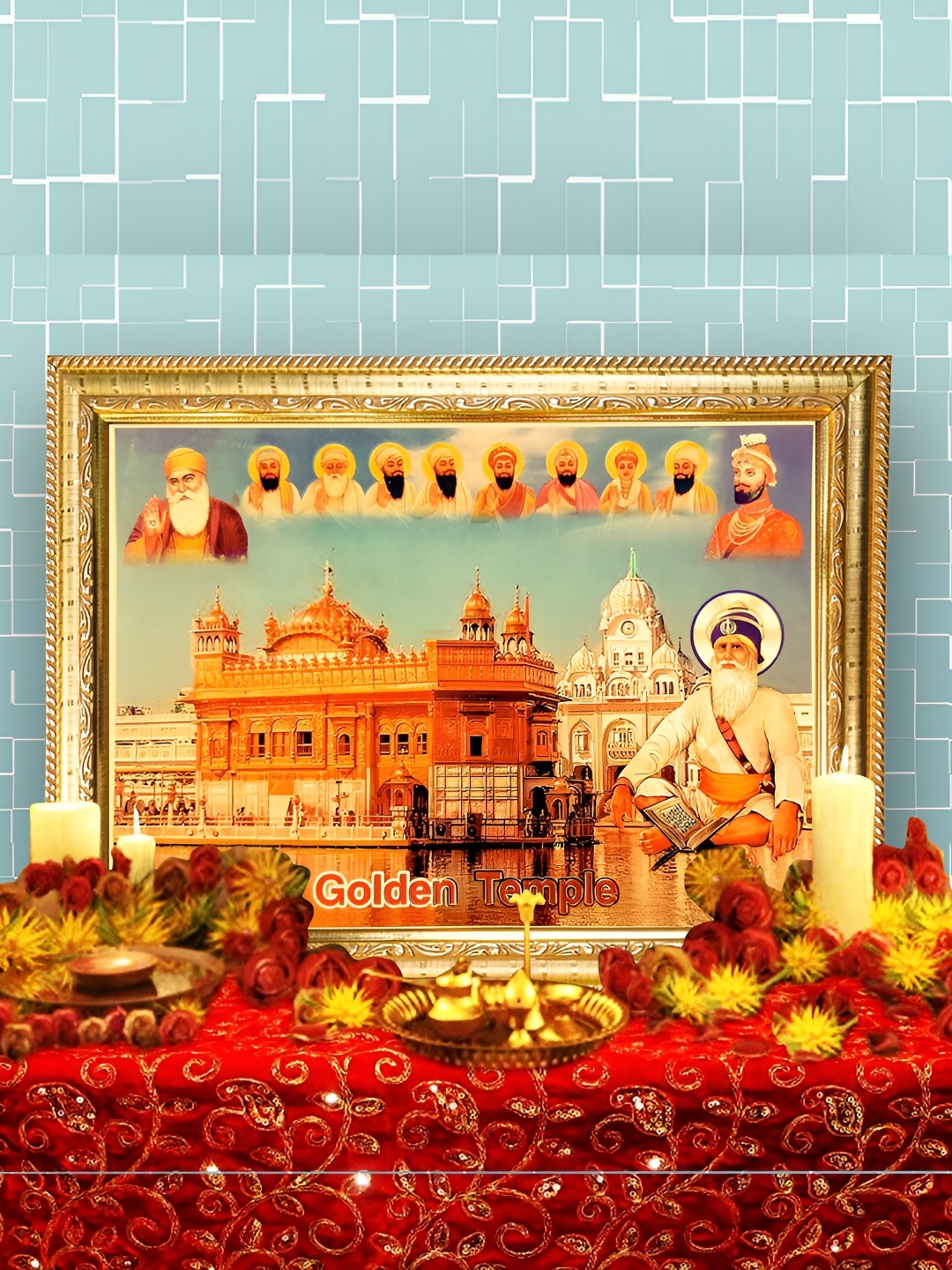 

Hawai Gold-Toned & Orange Wooden Rectangular Photo Frames