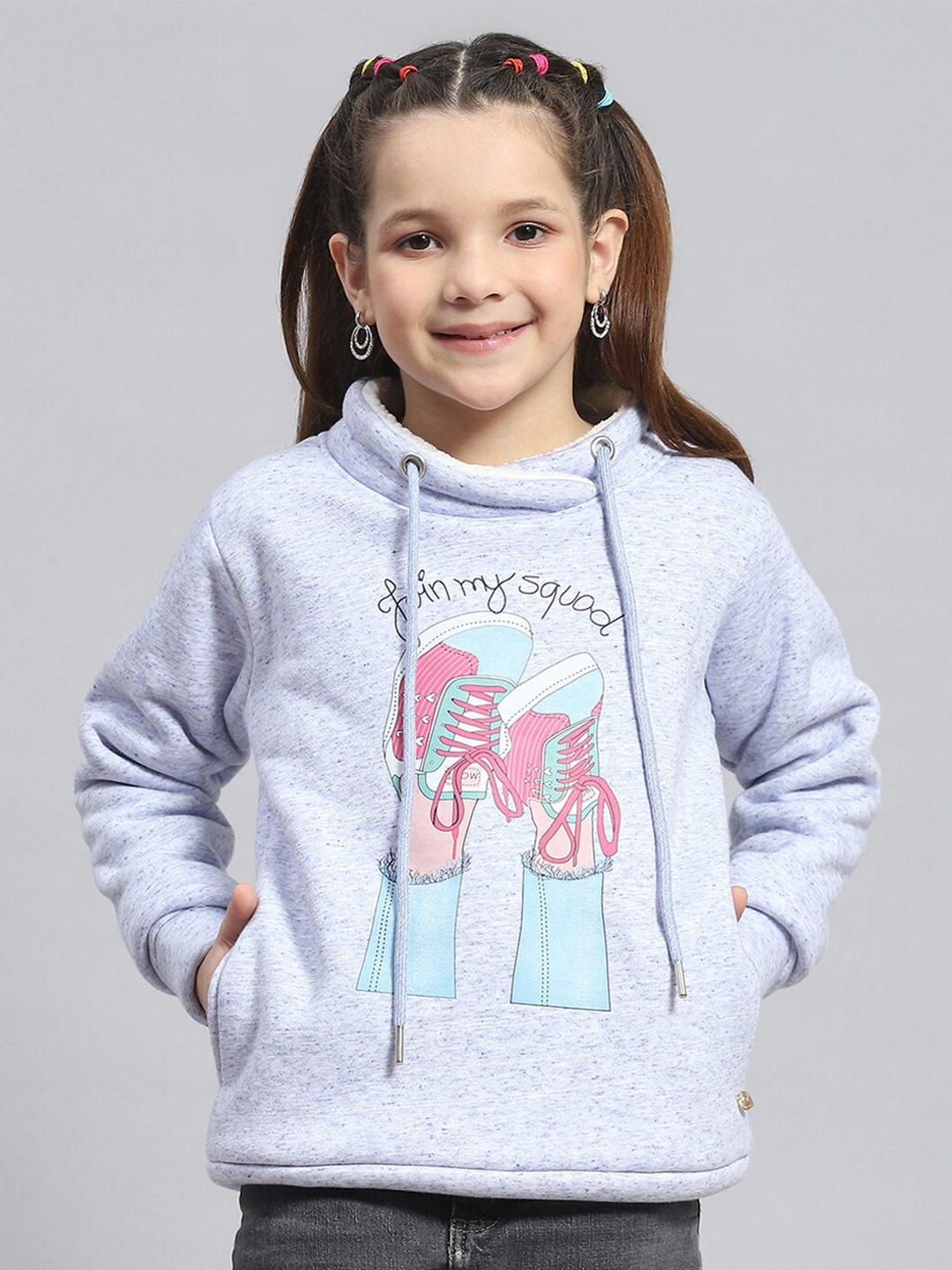 

Monte Carlo Girls Graphic Printed Pullover Sweatshirt, Blue
