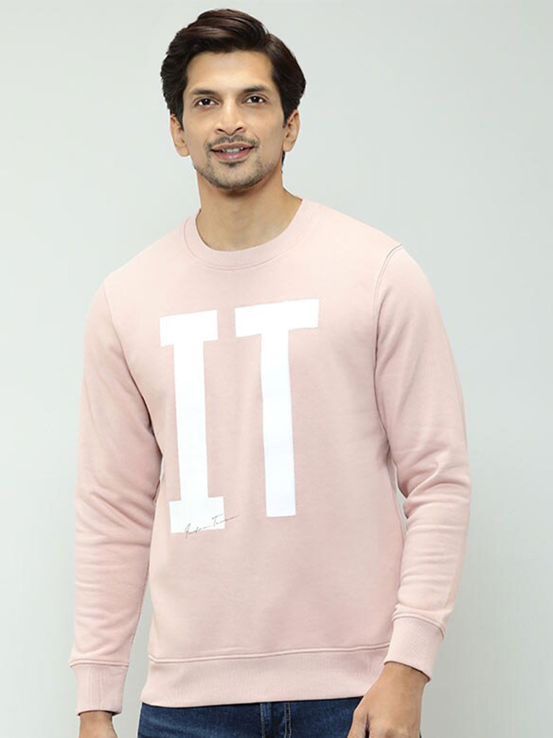 

Indian Terrain Typography Printed Pullover, Pink