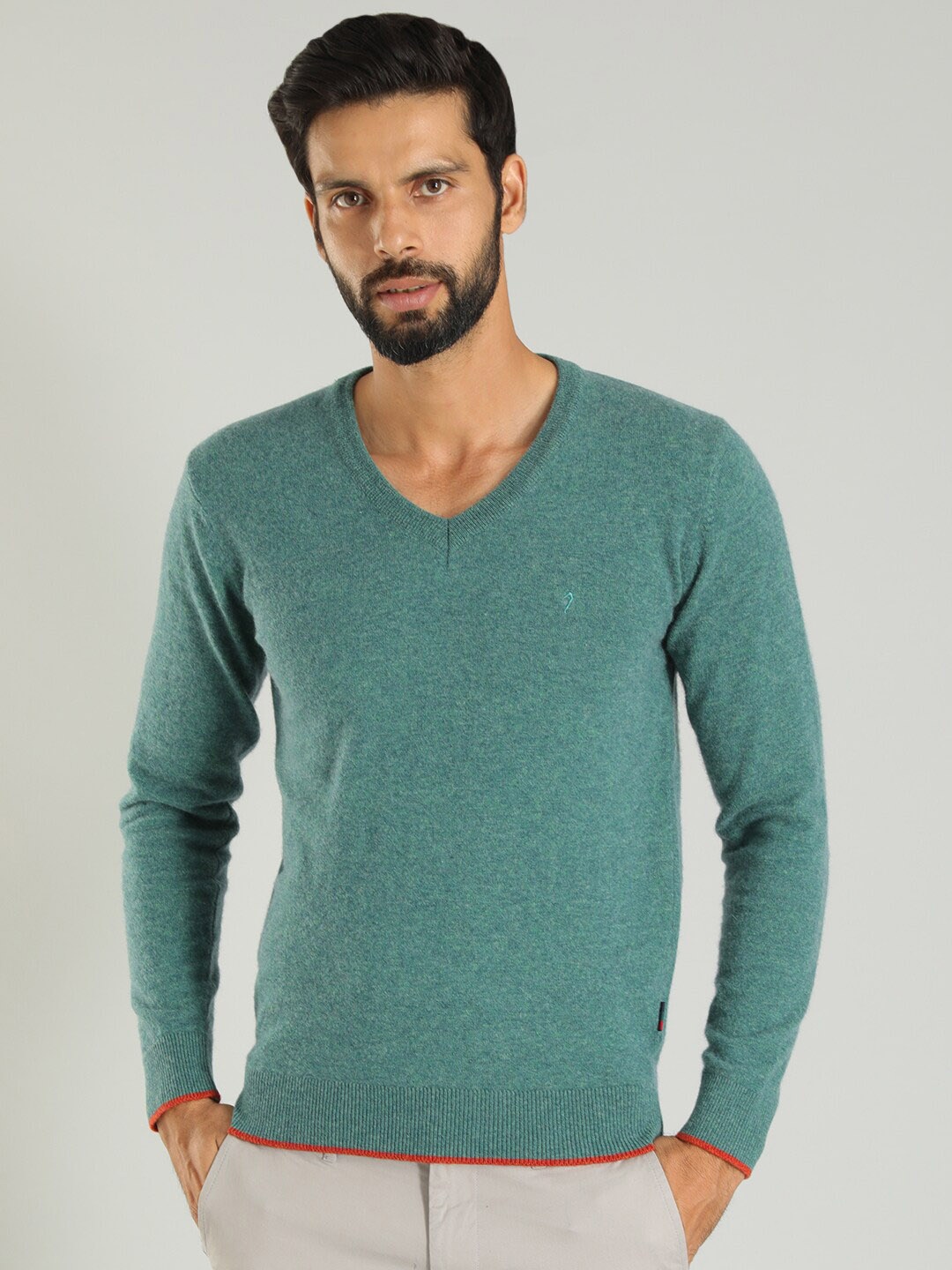 

Indian Terrain V-Neck Sweater, Blue