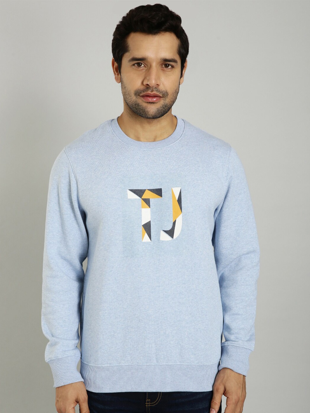 

Indian Terrain Typography Printed Pullover, Blue