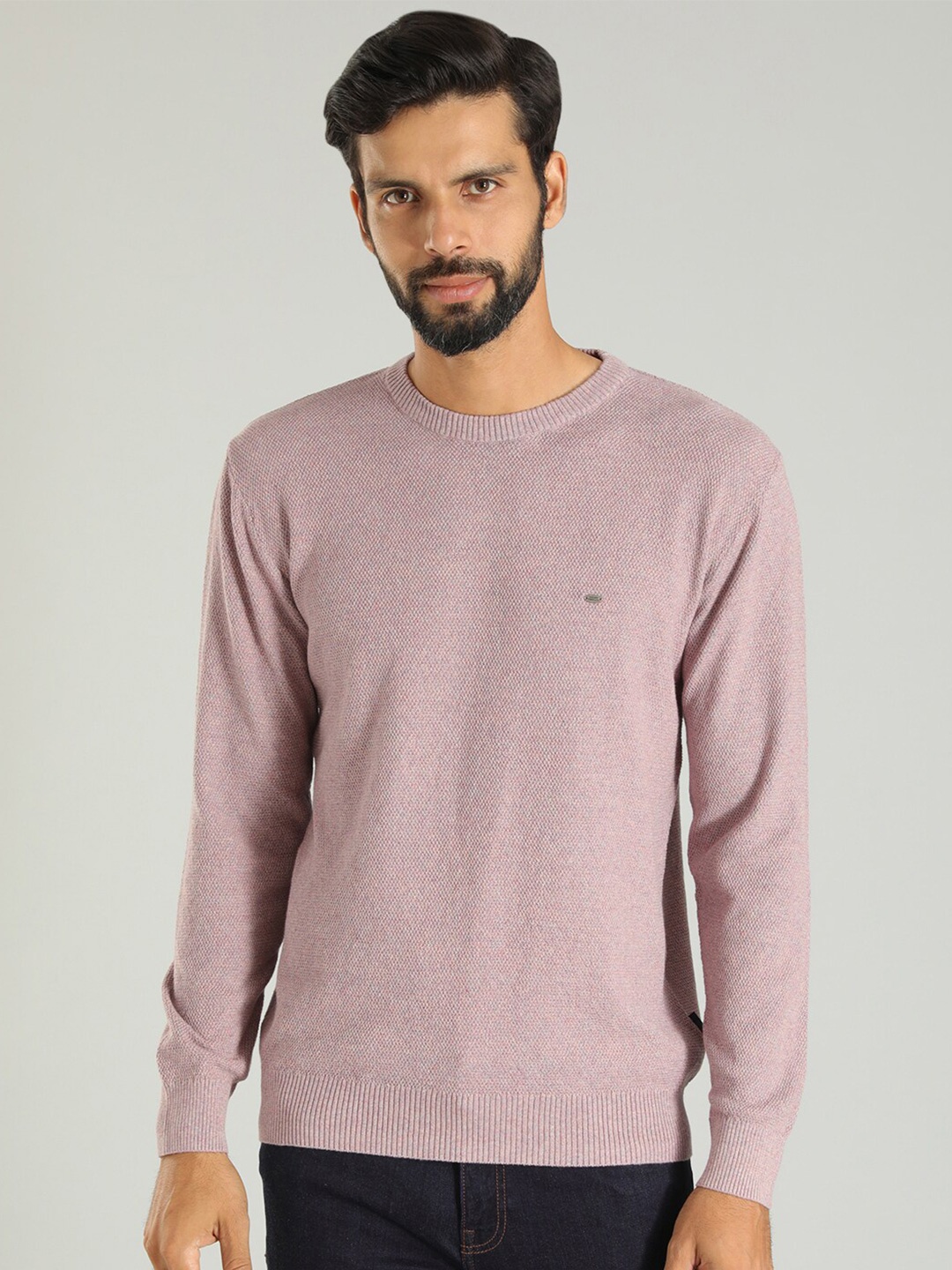 

Indian Terrain Long Sleeves Pure Cotton Pullover Sweater, Purple