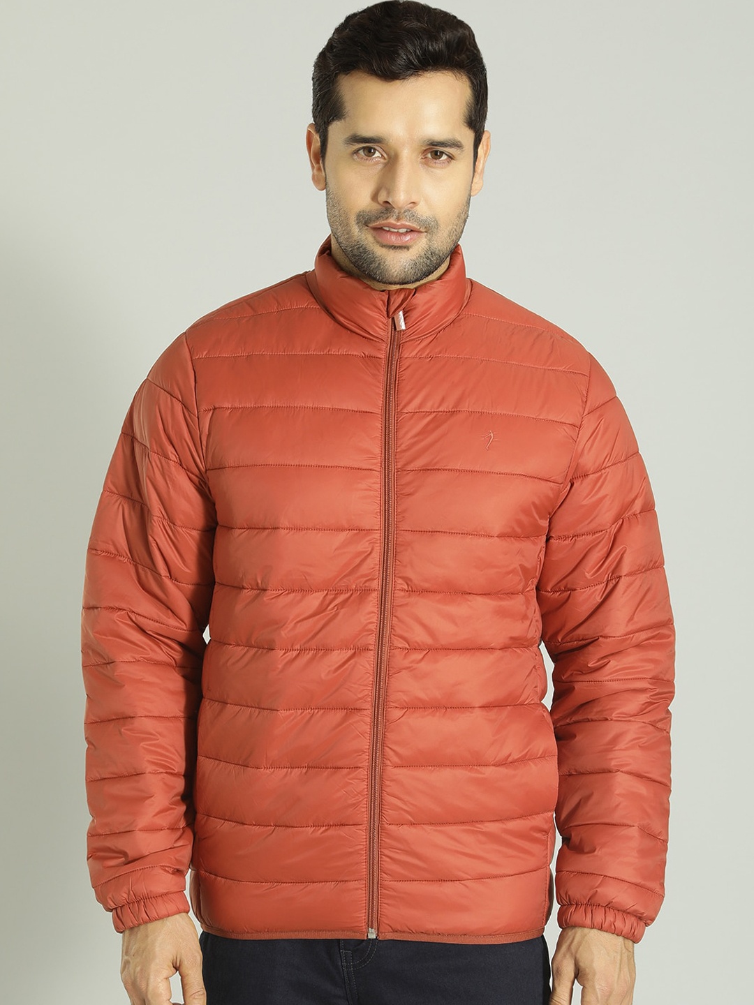 

Indian Terrain Lightweight Mock Collar Puffer Jacket, Red
