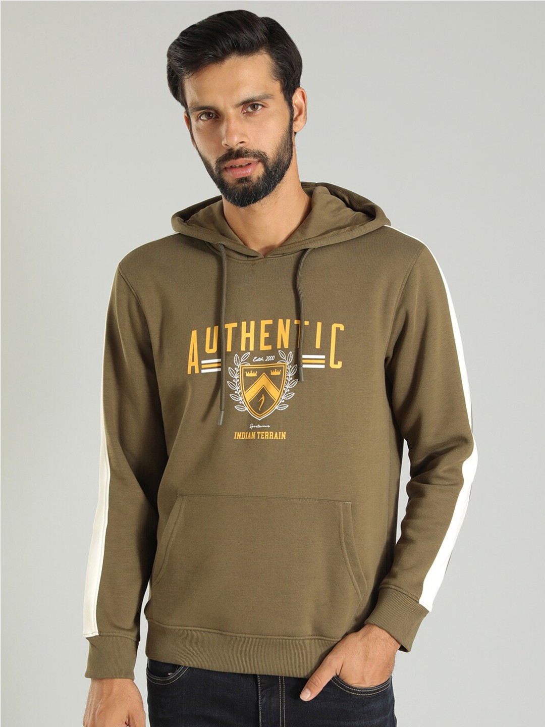 

Indian Terrain Men Green Sweatshirt
