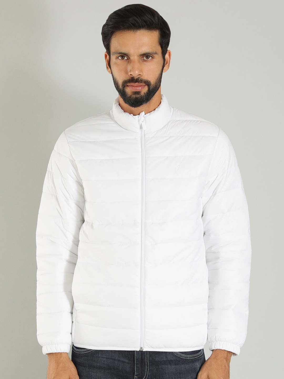 

Indian Terrain Mock Collar Lightweight Padded Jacket, White