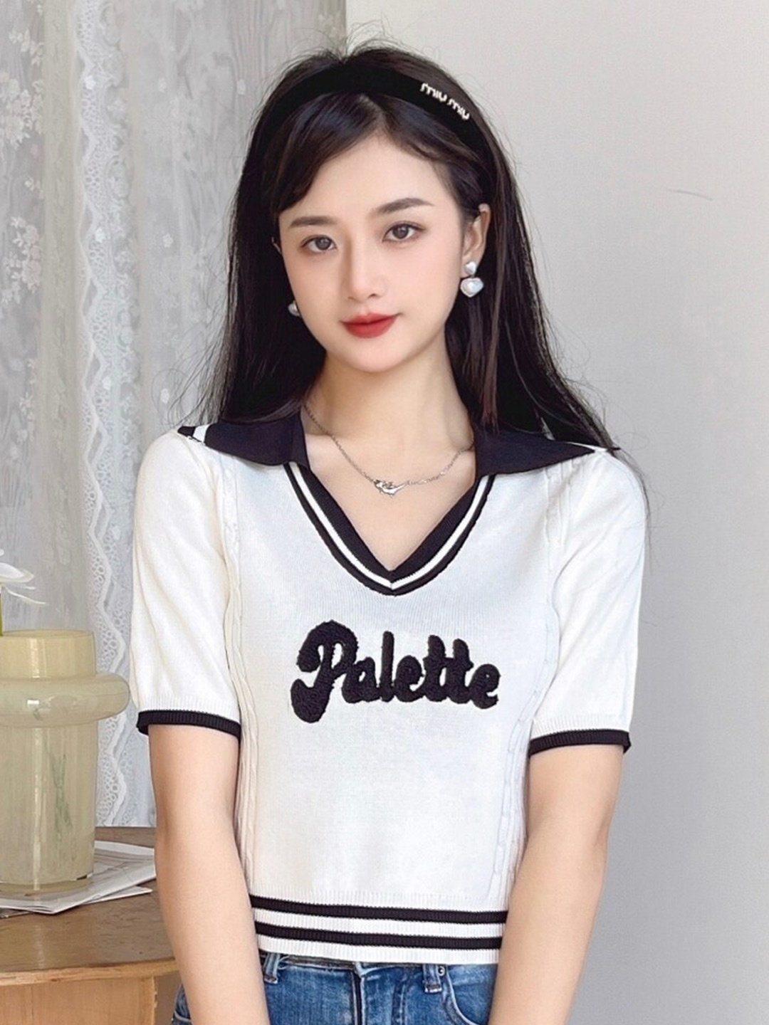 

StyleCast Girls White Typography Printed Shirt Style Top