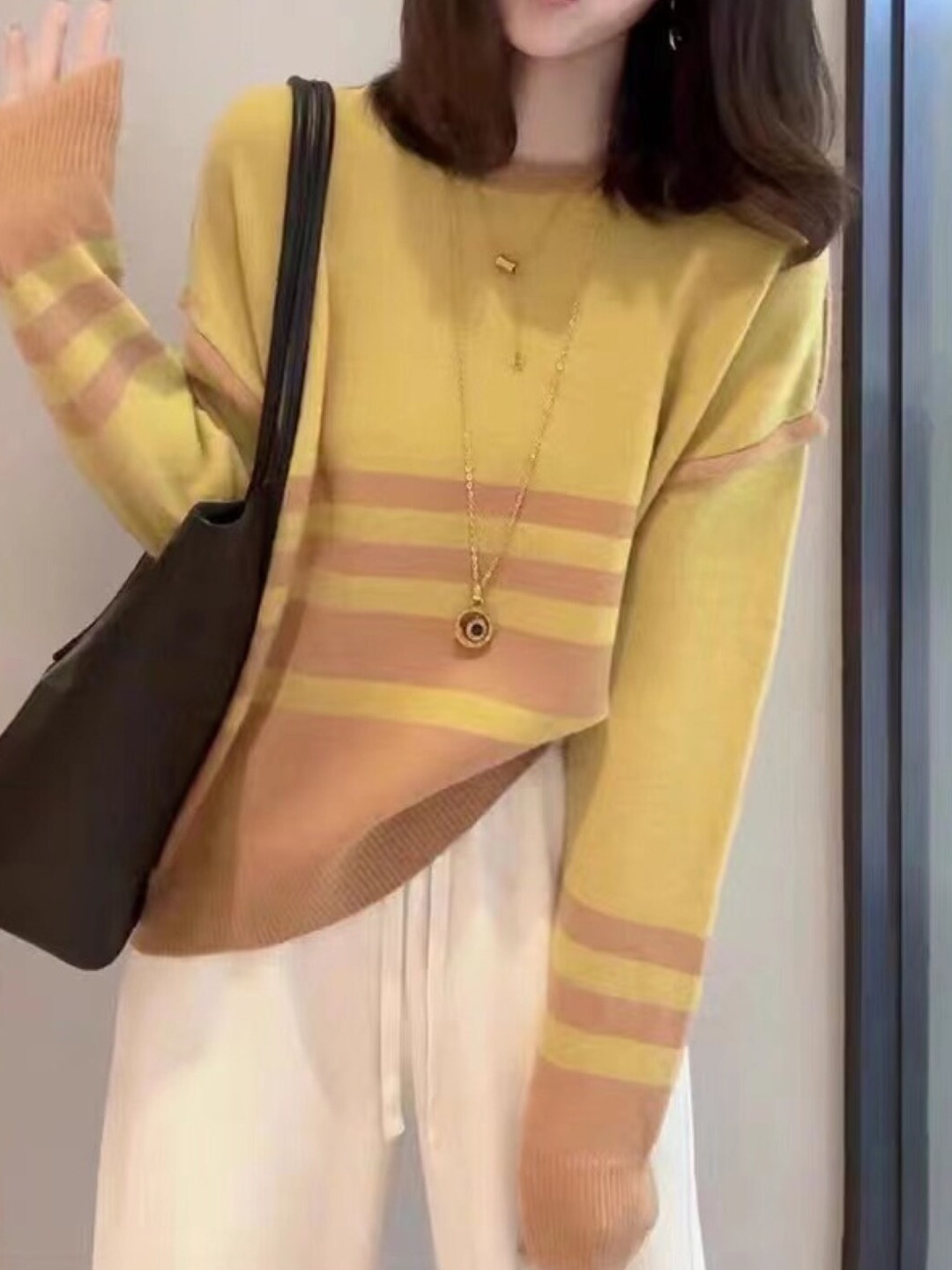 

StyleCast Girls Yellow Horizontal Striped Longline Top