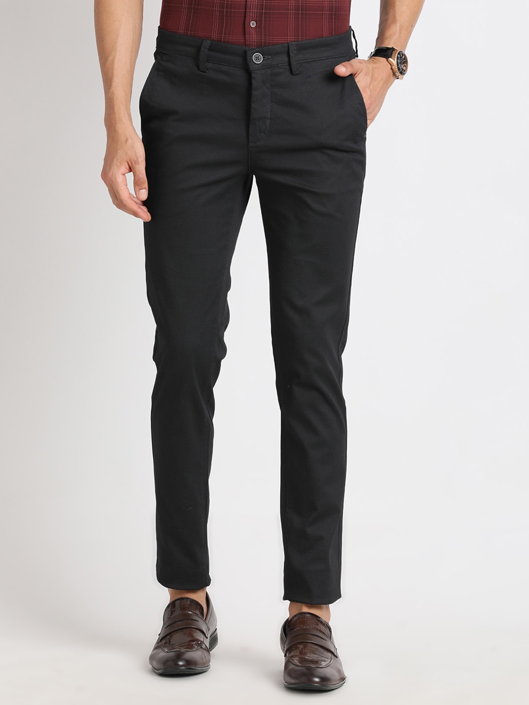 

Turtle Men Smart Tapered Fit Chinos, Black
