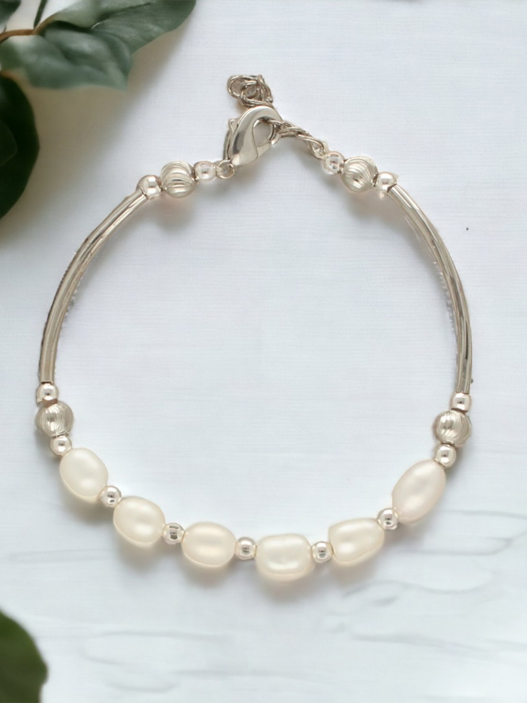 

Sri Jagdamba Pearls Dealer Beaded Wraparound Bracelet, White