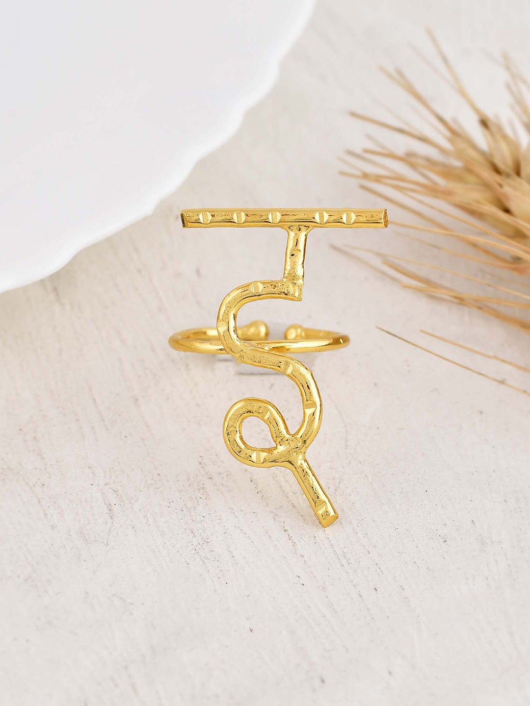 

ZURII 18KT Gold-Plated Adjustable Finger Ring