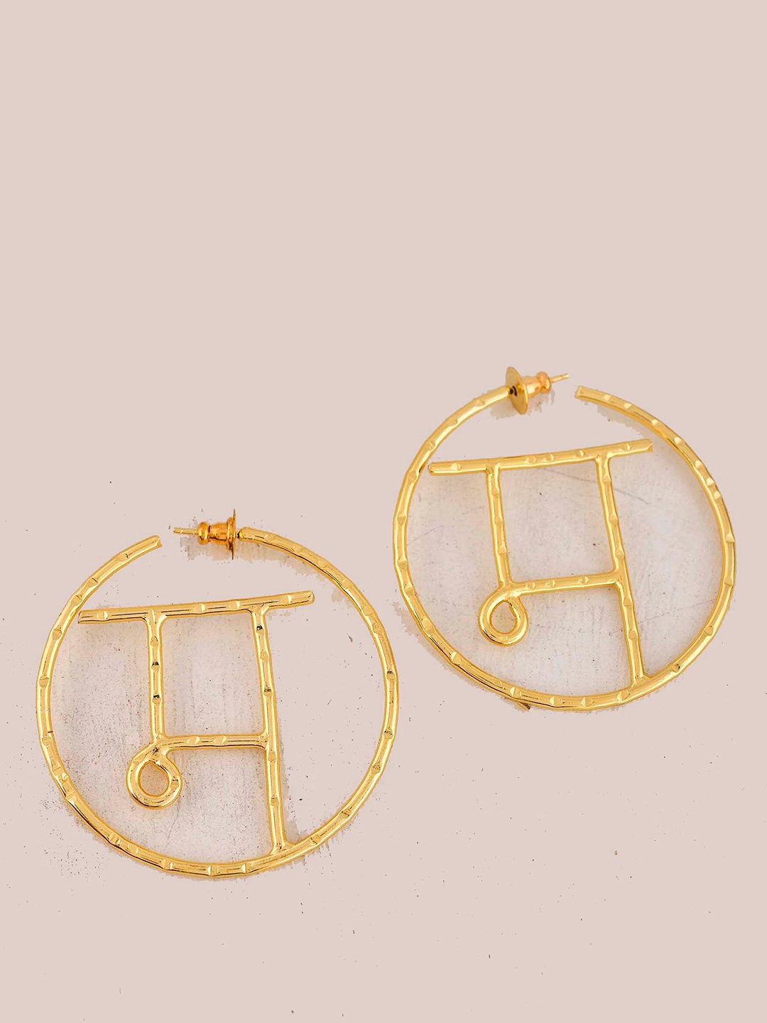 

ZURII Brass-Plated Hoop Earrings, Gold