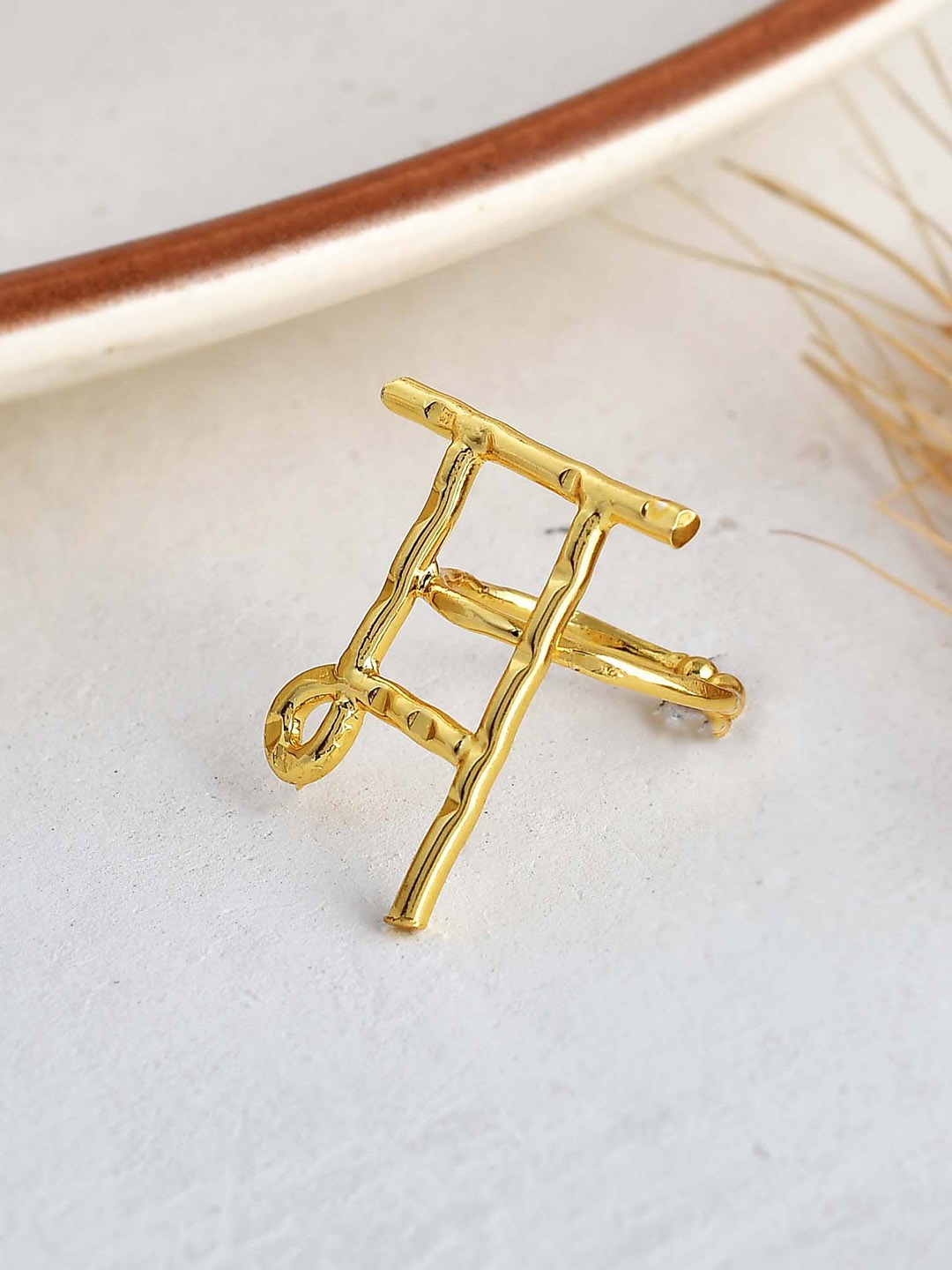

ZURII 18KT Gold-Plated Adjustable Finger Ring