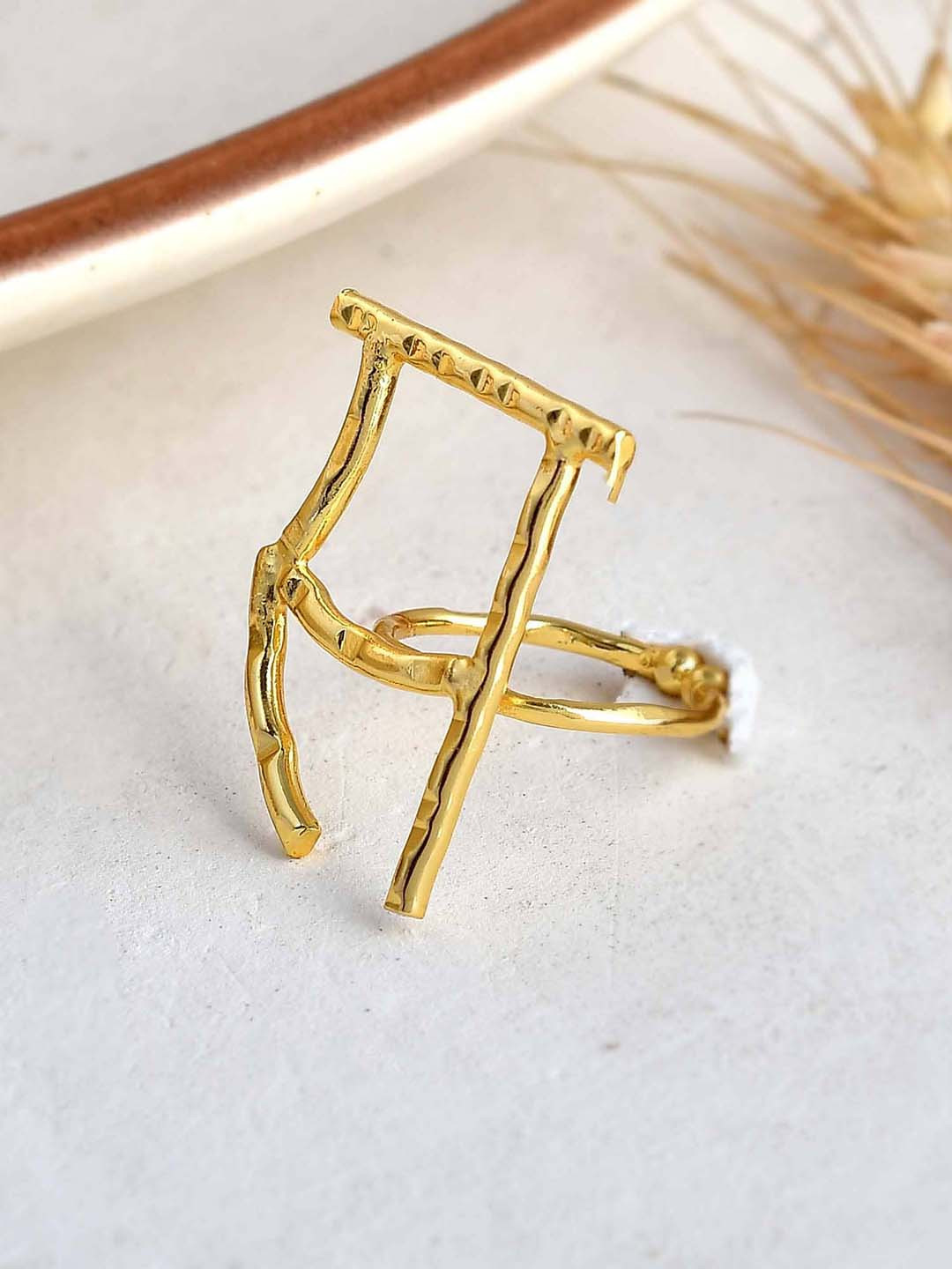 

ZURII 18KT Gold-Plated Adjustable Finger Ring