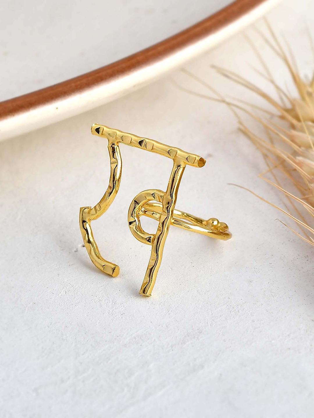 

ZURII Gold-Plated Adjustable Finger Ring