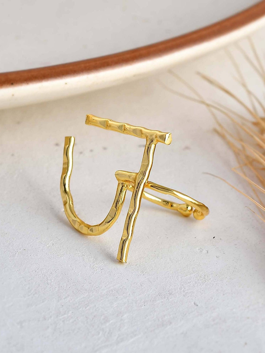 

ZURII 18KT Gold-Plated Adjustable Finger Ring