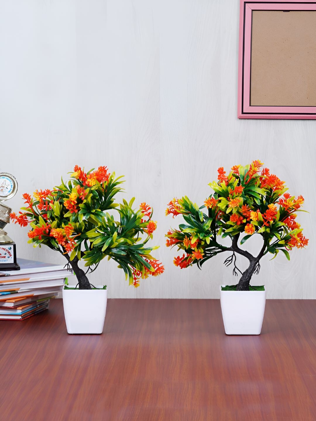 

Dekorly Green 2 Pieces Bonsai Artificial Plant With Pot