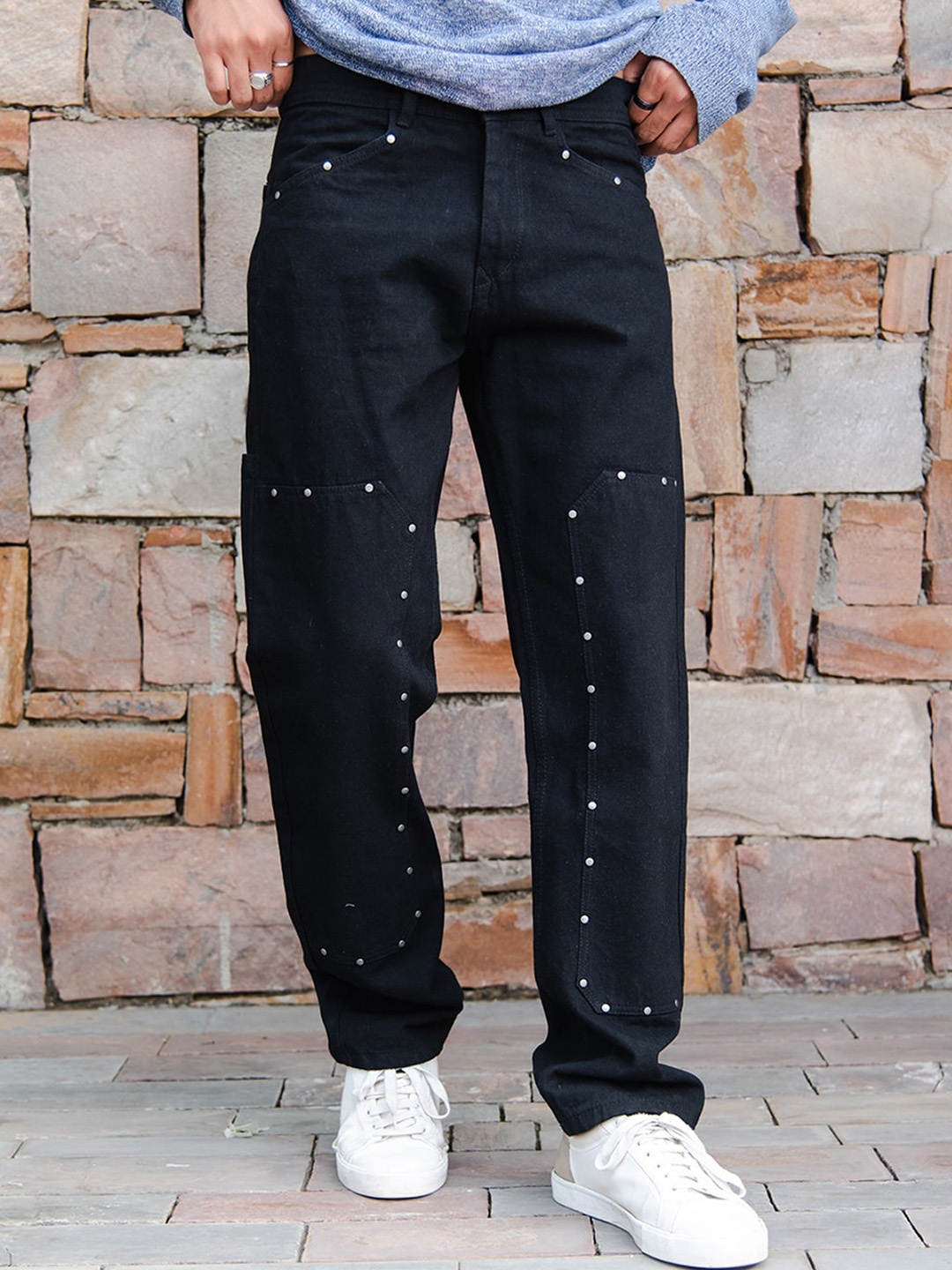 

Tistabene Men Comfort Straight Fit Clean Look Stretchable Jeans, Black