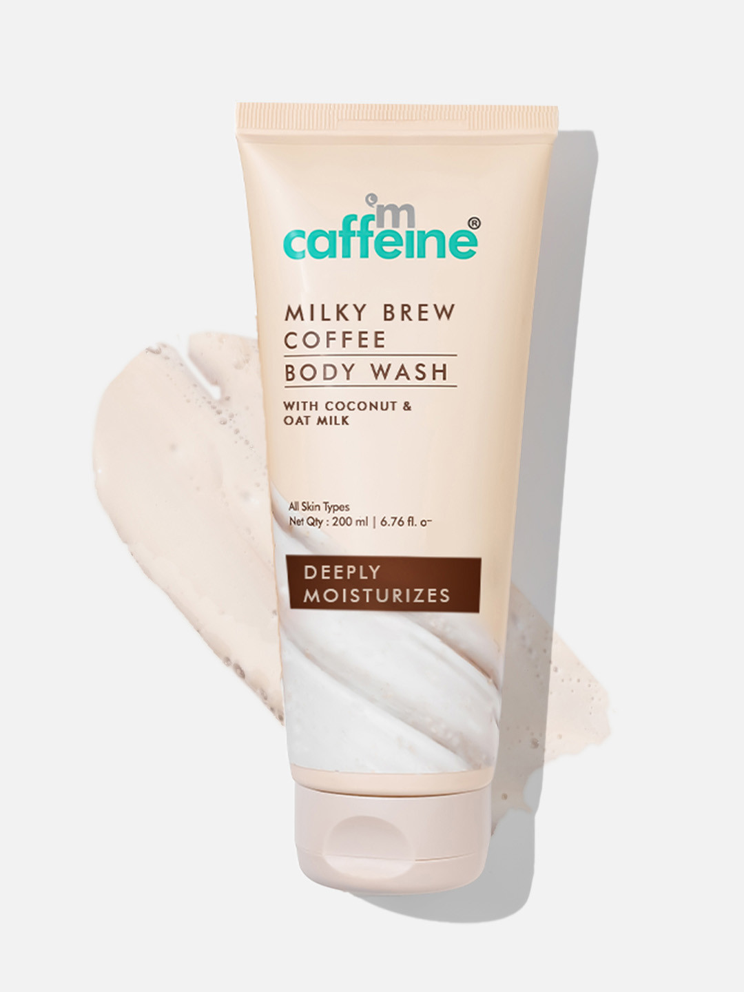 

MCaffeine Milky Brew Coffee Body Wash with Coconut & Oat Milk - 200 ml, White