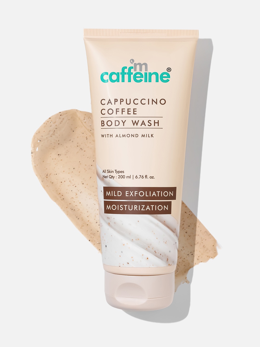 

MCaffeine Cappuccino Coffee Body Wash with Almond Milk - 200 ml, White