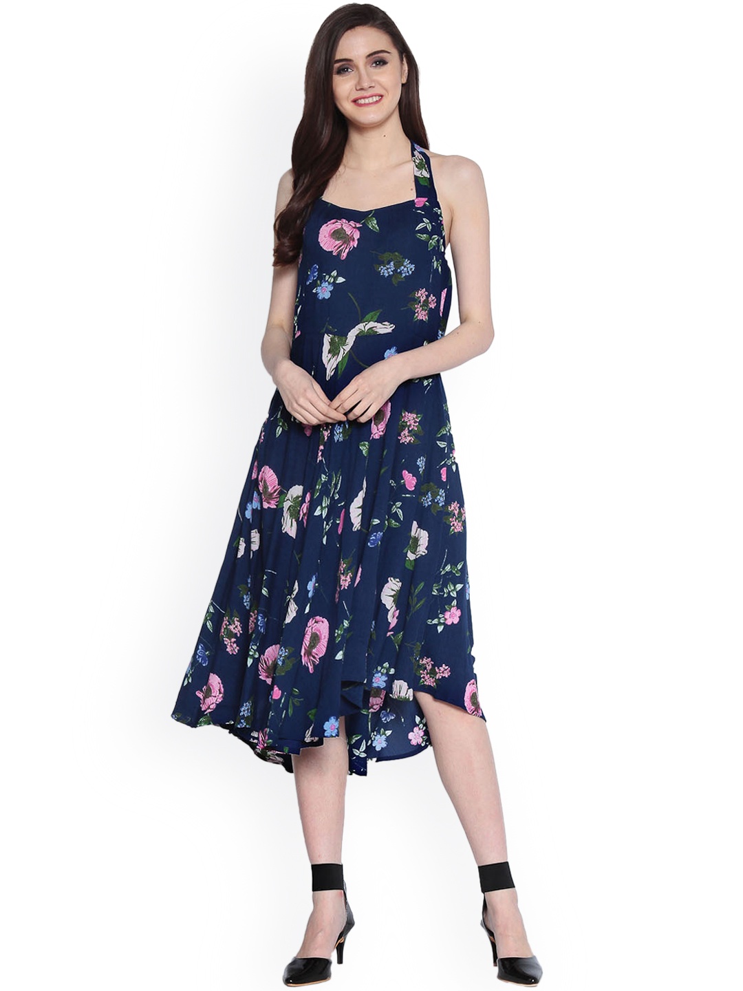 

Abiti Bella Women Multicoloured Printed Fit and Flare Dress, Multi