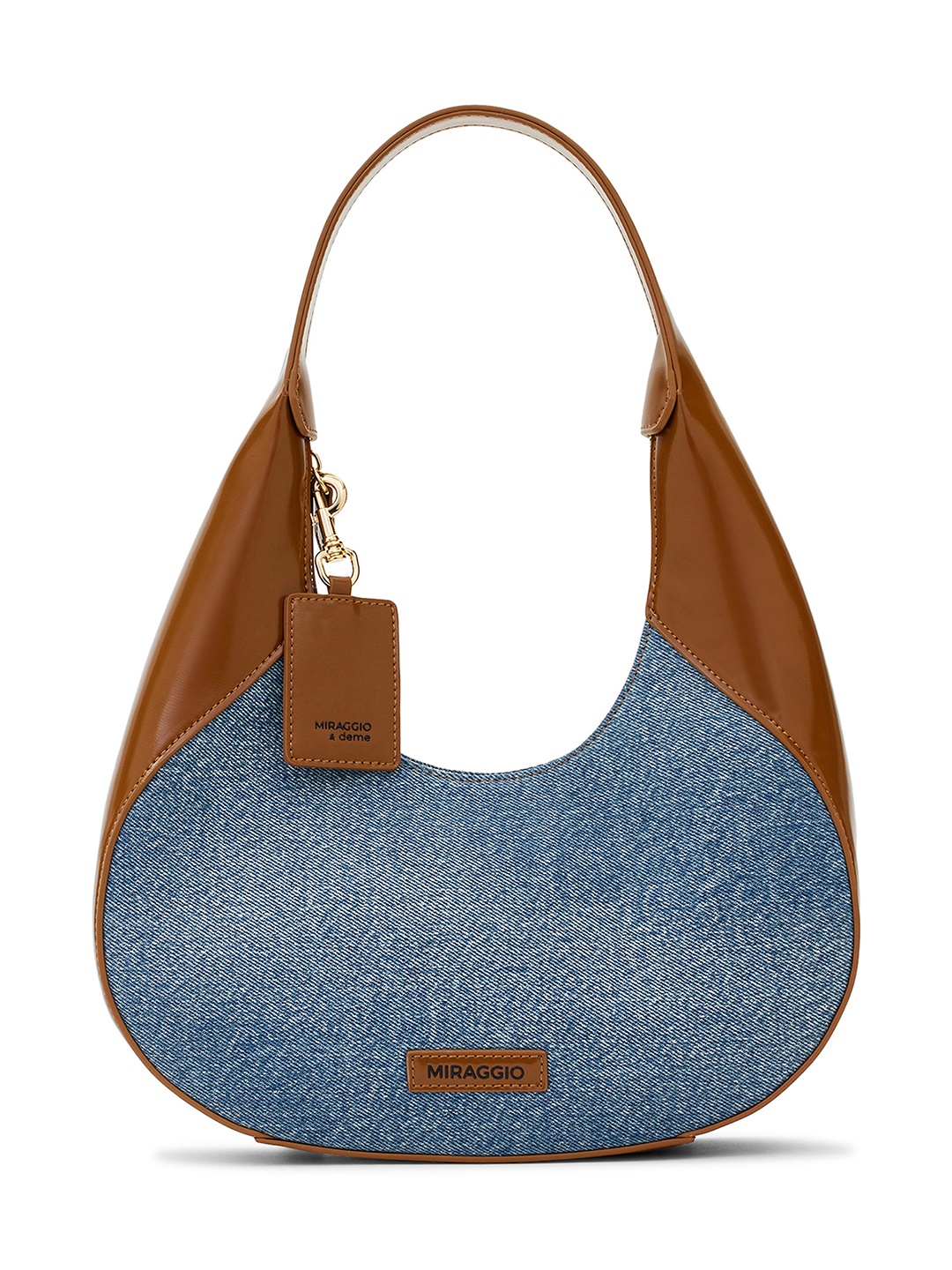 

MIRAGGIO Denim Hobo Shoulder Bag, Blue