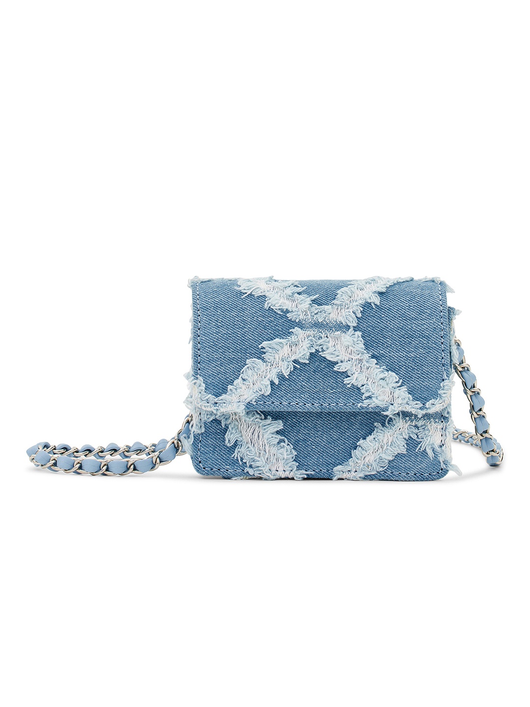 

MIRAGGIO Denim Mini Crossbody Bag, Blue