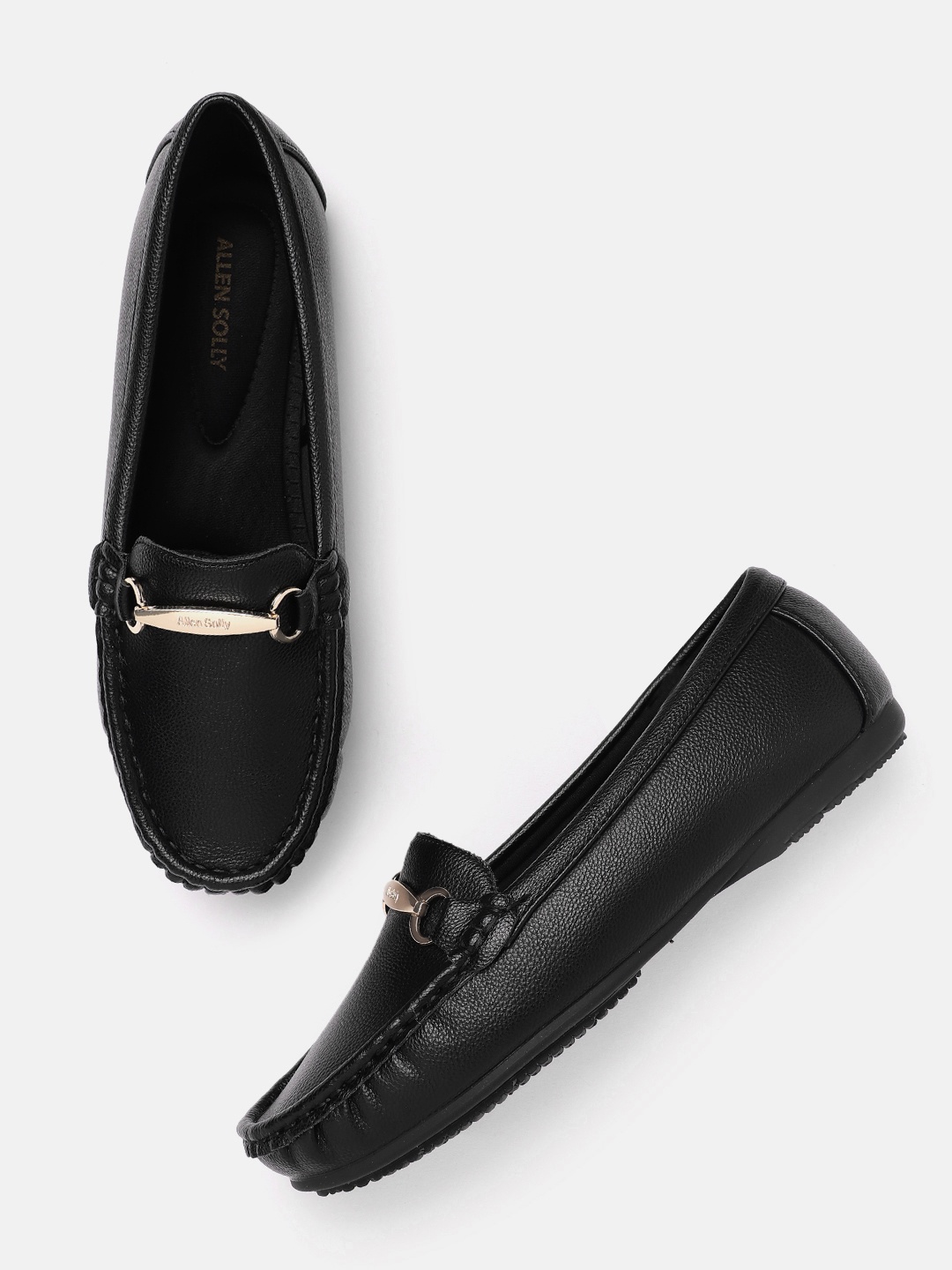 

Allen Solly Women Round-Toe Smart-Casual Horse-Bit Loafers, Black