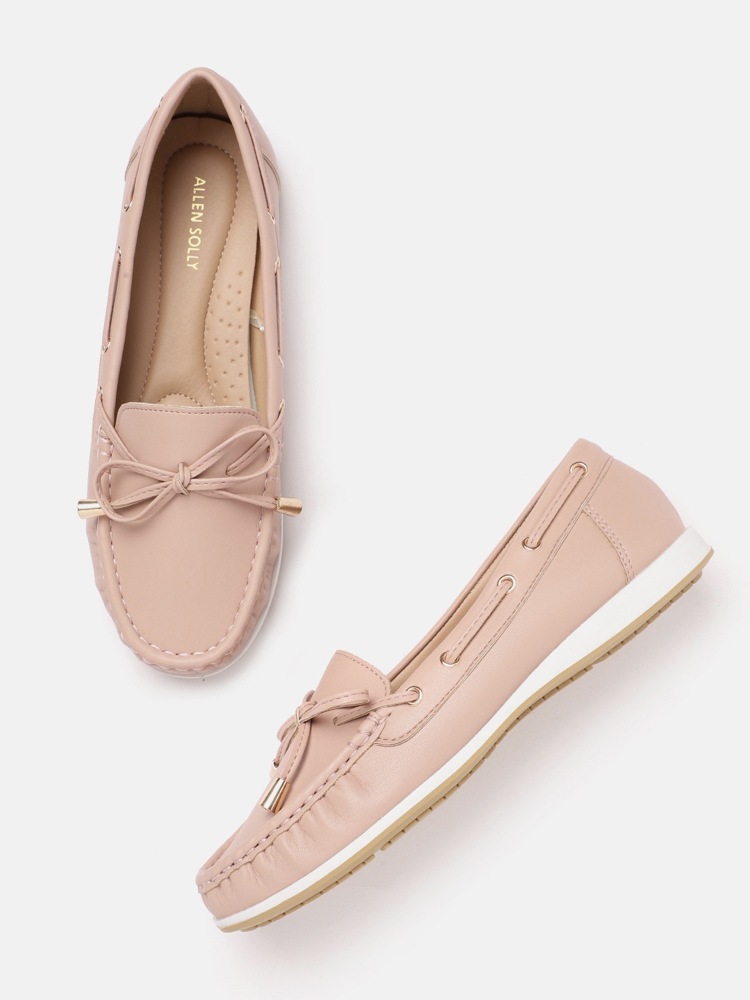 

Allen Solly Women Round-Toe Boat Shoes, Pink