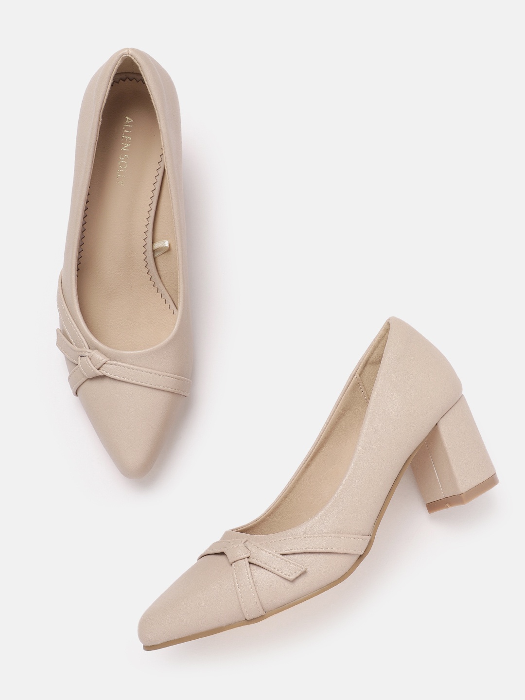 

Allen Solly Women Block Heel Pumps, Nude