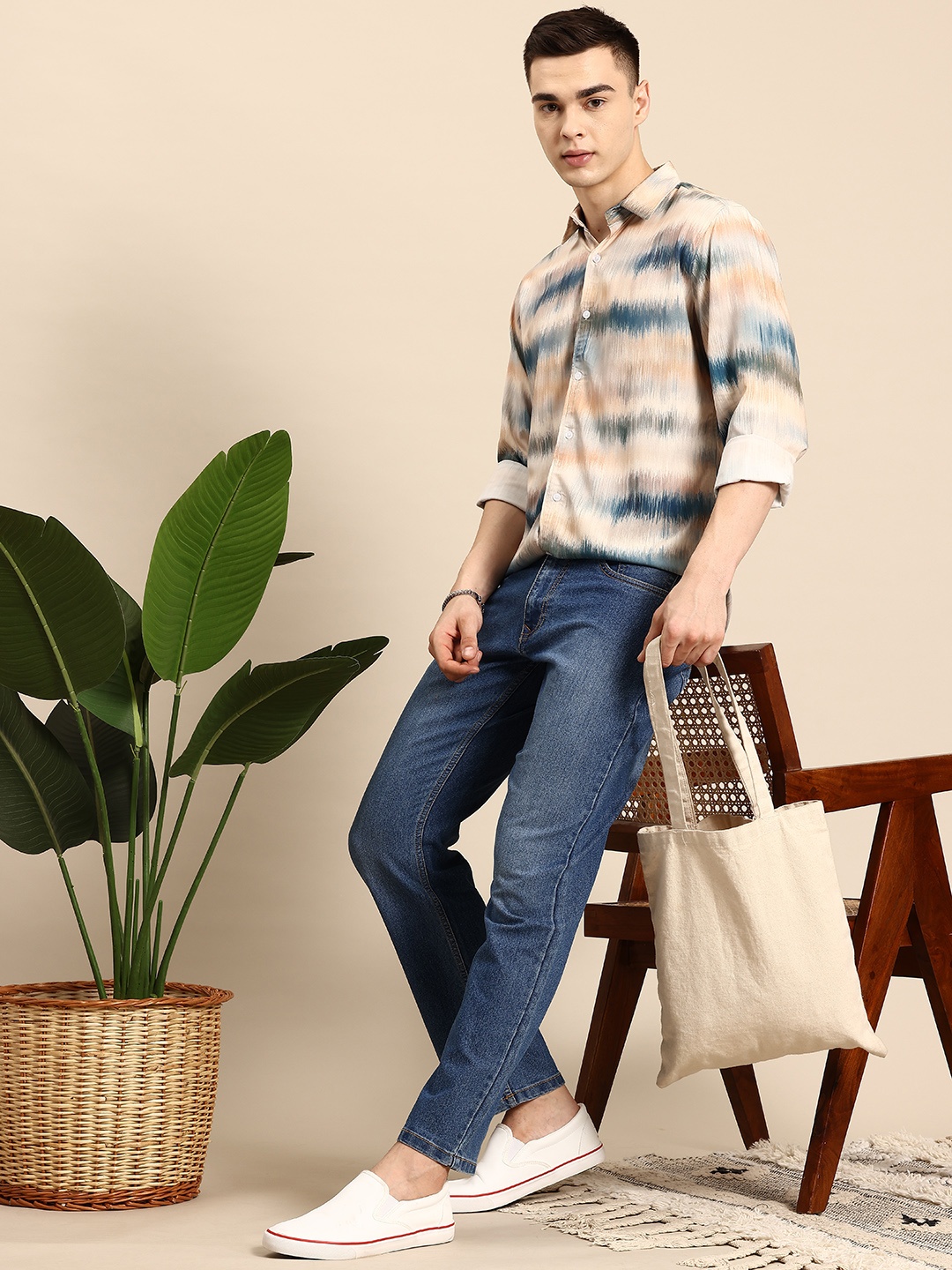 

Mast & Harbour Dyed Casual Shirt, Blue