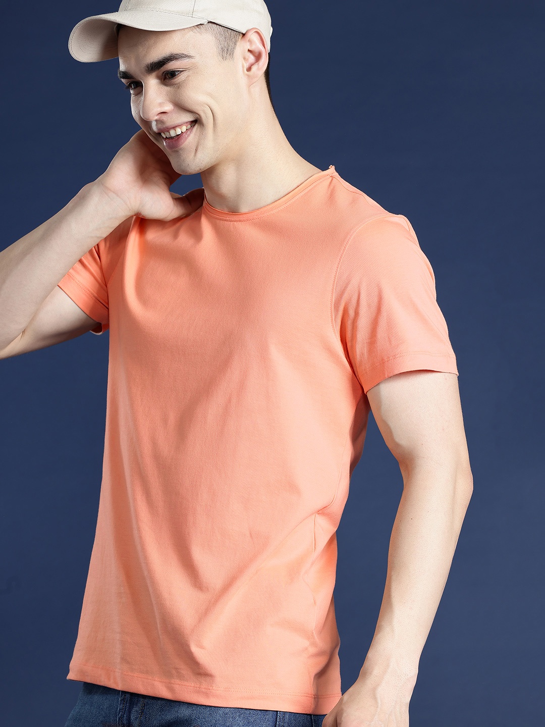 

Mast & Harbour Crew Neck T-shirt, Peach