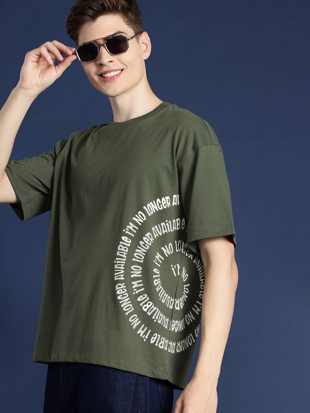 

Mast & Harbour Typography Print Relaxed Fit T-shirt, Olive