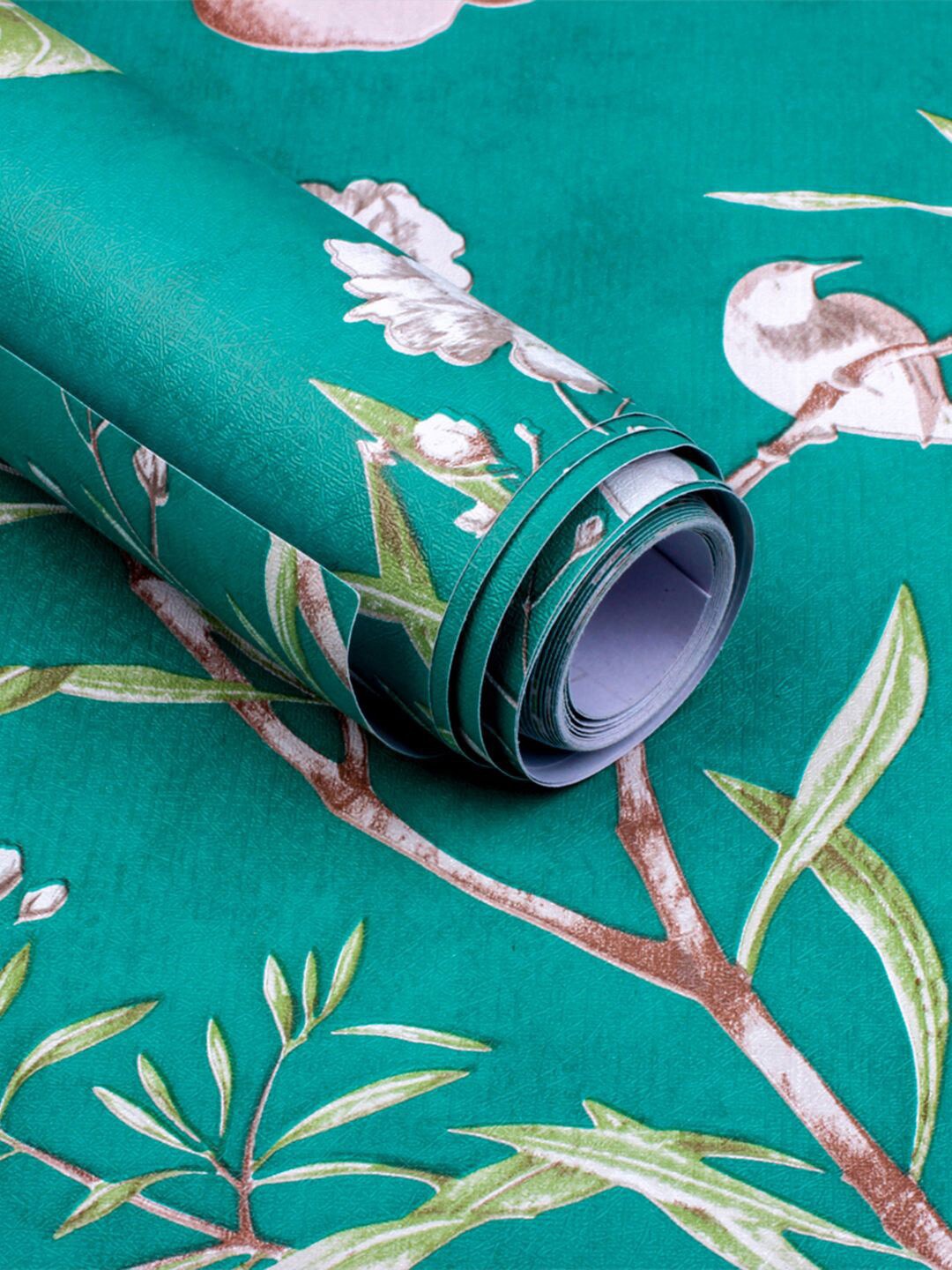 

Bonhomie Green Floral Decorative Self Adhesive Waterproof Wallpaper